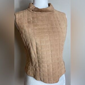 CHANEL Suede Goat Skin Quilted Top